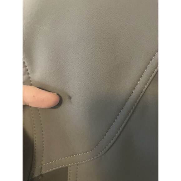 Eddie Bauer Jacket Soft Shell Mens Medium Gray Full Zip Fleece - Picture 5 of 9